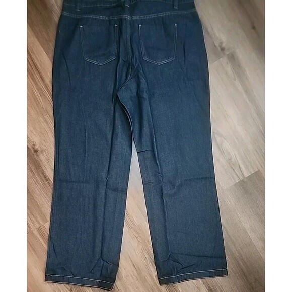 Woman Within Jeans NWOT 20T Natural Fit Wide-Leg Dark Wash Denim - Picture 7 of 7